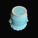 Turquoise ceramic cache pot signed Yvon Roy circa 1950