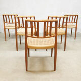 Danish design teak dining chairs Niels O. Møller Model 83
