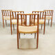 Danish design teak dining chairs Niels O. Møller Model 83