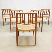 Danish design teak dining chairs Niels O. Møller Model 83