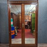 Mahogany and veneer wardrobe – Louis XVI style – Late 19th century