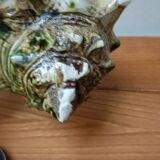 Sugar bowl made of shells in slip