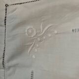 Antique embroidered pillowcase with venetian lace