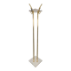Italian Carrara Marble and Brass Freestanding Coat Rack, 1960s