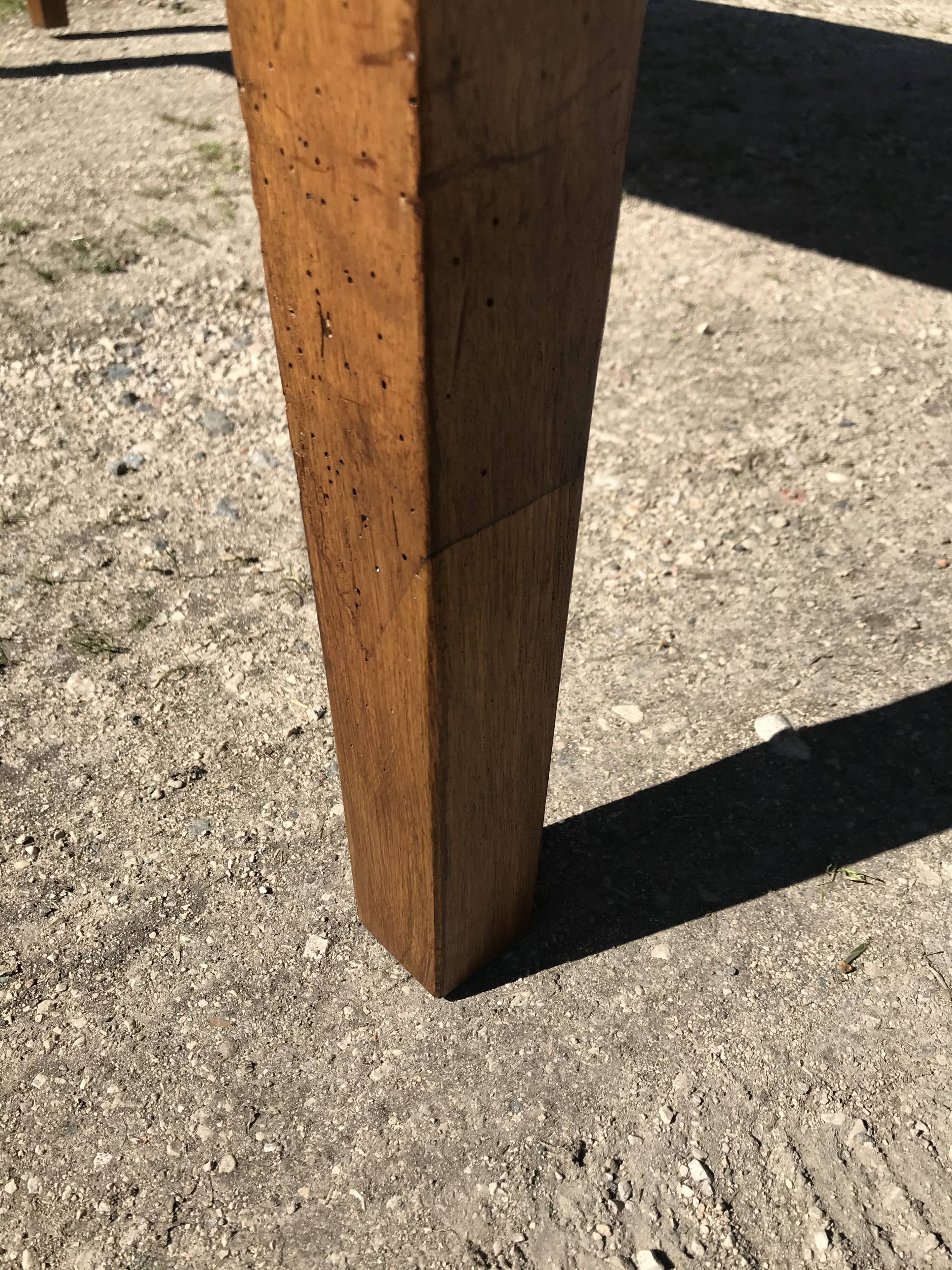 Restored walnut farm table