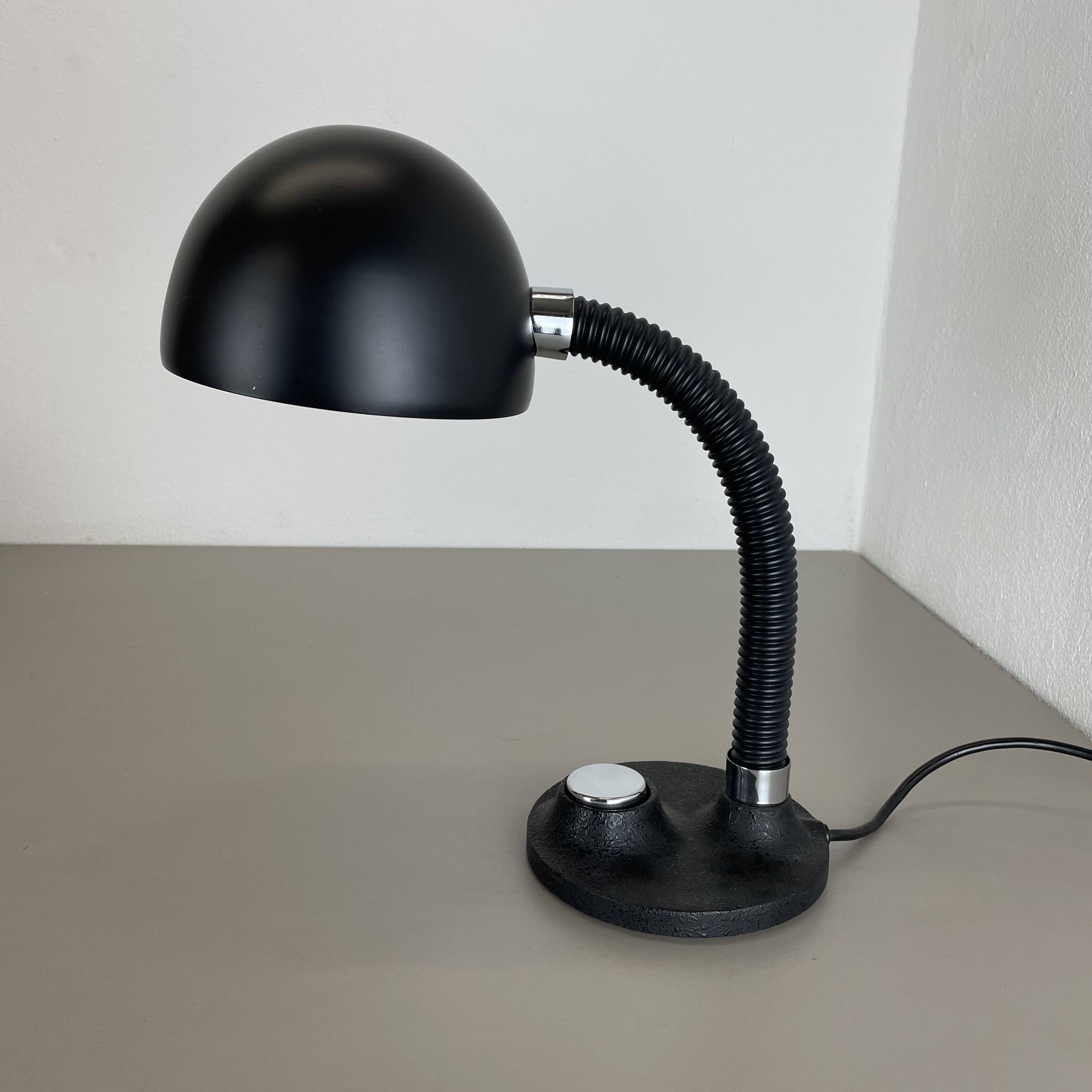 Modernist space age metal table light by hillebrand leuchten, germany, 1970s