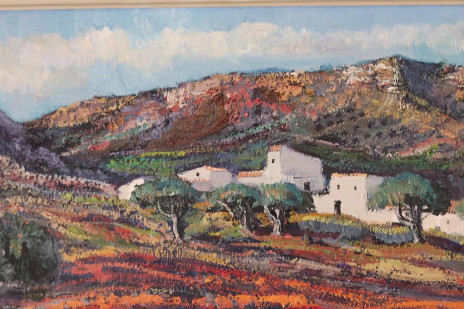 Original Swedish Oil on Canvas – “Bergsby Taragona” by Henry Eldin