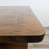Art Decò coffee table from the 1930s, square in walnut burl