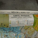 School poster Hatier north region east economic and physical map