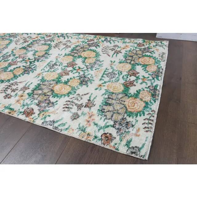 1970s Vintage Turkish Hand-Knotted Area Rug 86x177