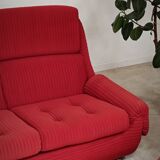 Canapé orange jitona ribbed fabric space age 1070