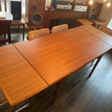 Teak dining room table with extensions by Jean Tricoire & Robert Vecchione - 1960s