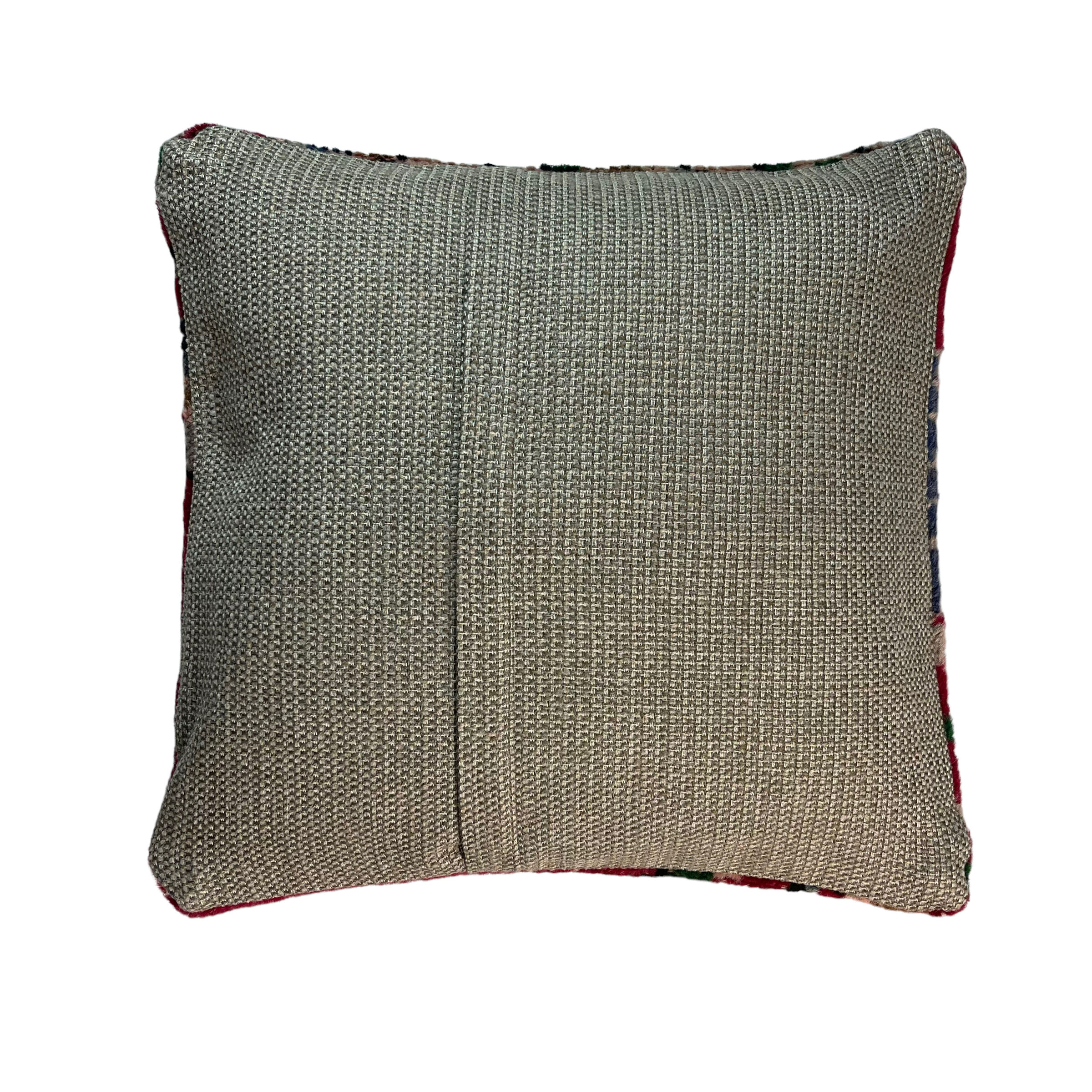 Vintage Turkish hand knotted cushion cover, 45 x 45 cm
