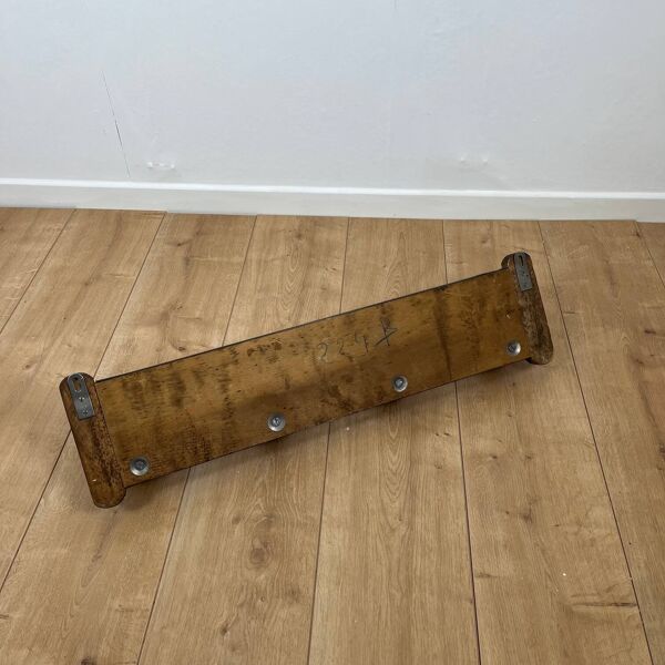 Porte manteau mural et porte chapeau en bois , 1960/70