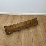 Wooden wall-mounted coat rack and hat rack, 1960/70