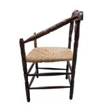 A pair of Dutch oak / matching Rush Chairs 1930s