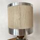 Lampe vintage  33 cm en bois et chrome années 70