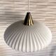 Vintage Scandinavian pendant light in opaline glass and brass, circa 1950, spirit.