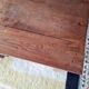 Solid wood table - vintage wooden desk with drawer
