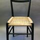 Italian chair in black ash and rope