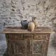 French rustic buffet in walnut, 18th century, 3 drawers and 2 doors.