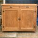 Grand Parisian buffet with billot and butterfly hinges, raw wood, 1930.