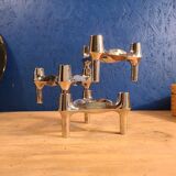 Fritz Nagel & Stoff vintage design 60's 70's chrome candle holders (3 pieces)