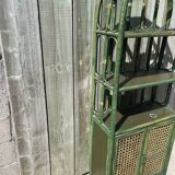 Green bamboo bookcase