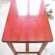 Vintage children's desk in solid oak and red formica, 50s/60s