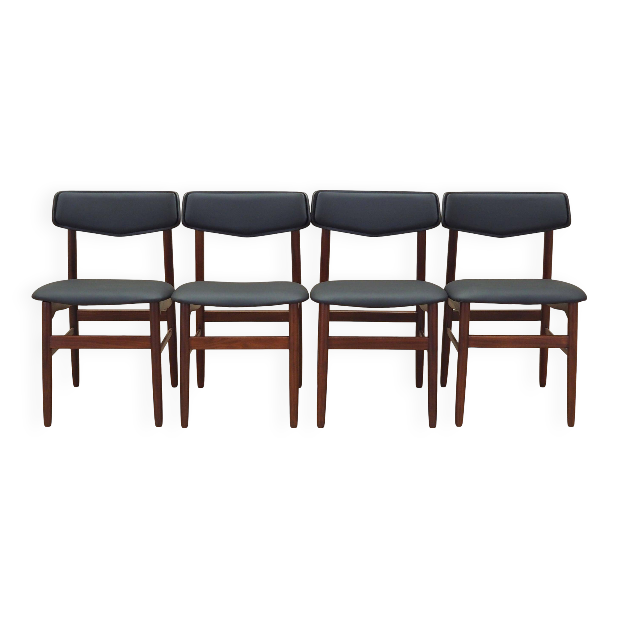 Set of four teak chairs, Danish design, 1960s, production: Denmark
