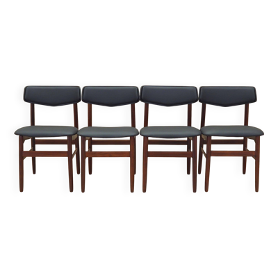 4 chaises danoises en teck, années 1960
