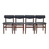 Set of four teak chairs, Danish design, 1960s, production: Denmark