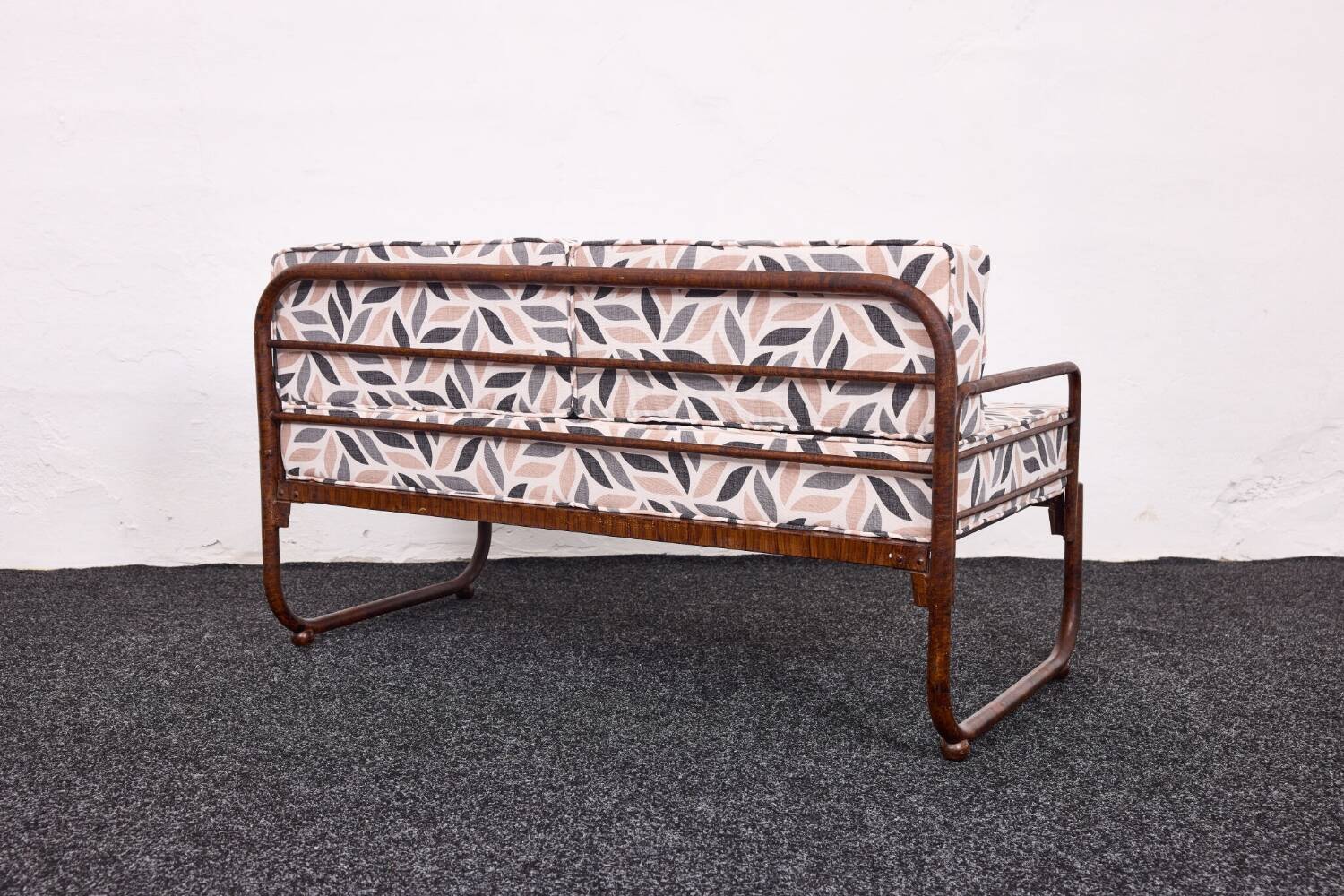 Canapé Bauhaus en acier tubulaire peint à la main par Franz Singer, années 1920 - Metz & Co