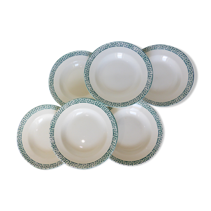 6 assiettes creuses de Digoin Sarreguemines