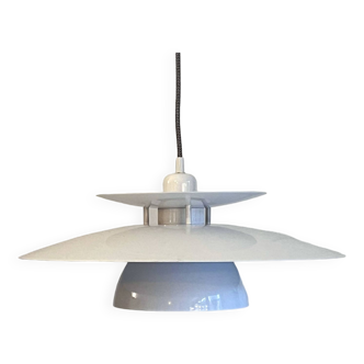 White pendant lamp, vintage Scandinavian, 1980s