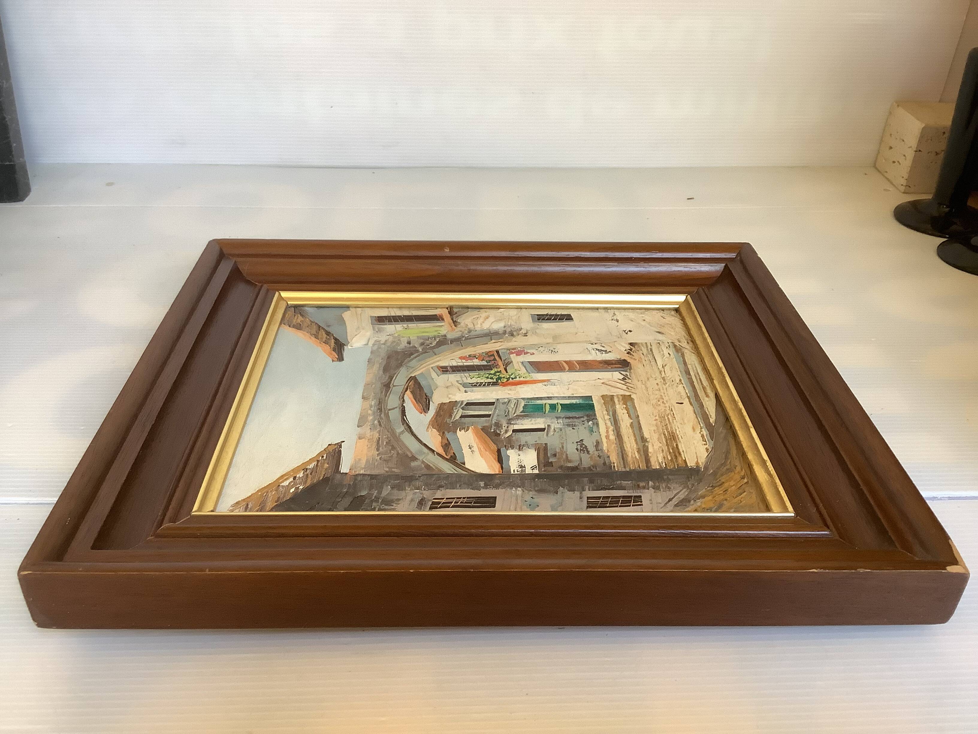 Tableau ruelles de village huile sur toile