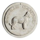 Plaster plaque "societe canine"