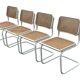 Lot de 4 chaises Cesca modèle b32 par Marcel Breuer Design