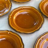 Set of 10 vintage 70s plates in Vallauris handcrafted earthenware