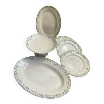 Iron clay dishes, Longwy, Violetta collection