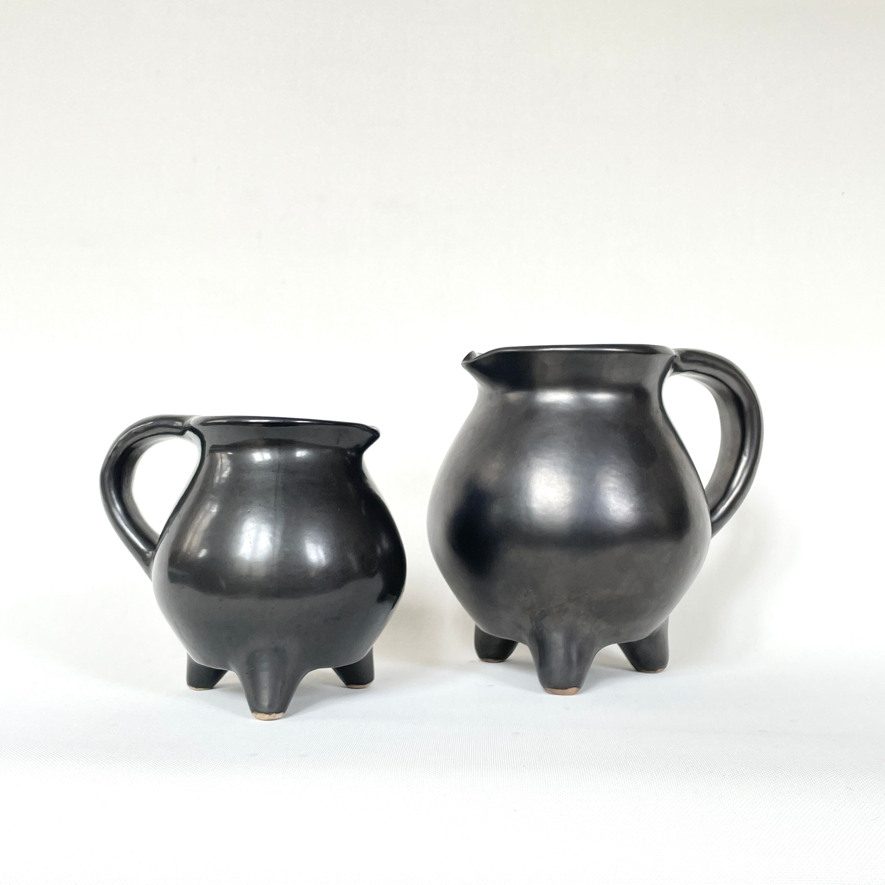 2 ceramic pitchers, 1950, poterie périgourdine