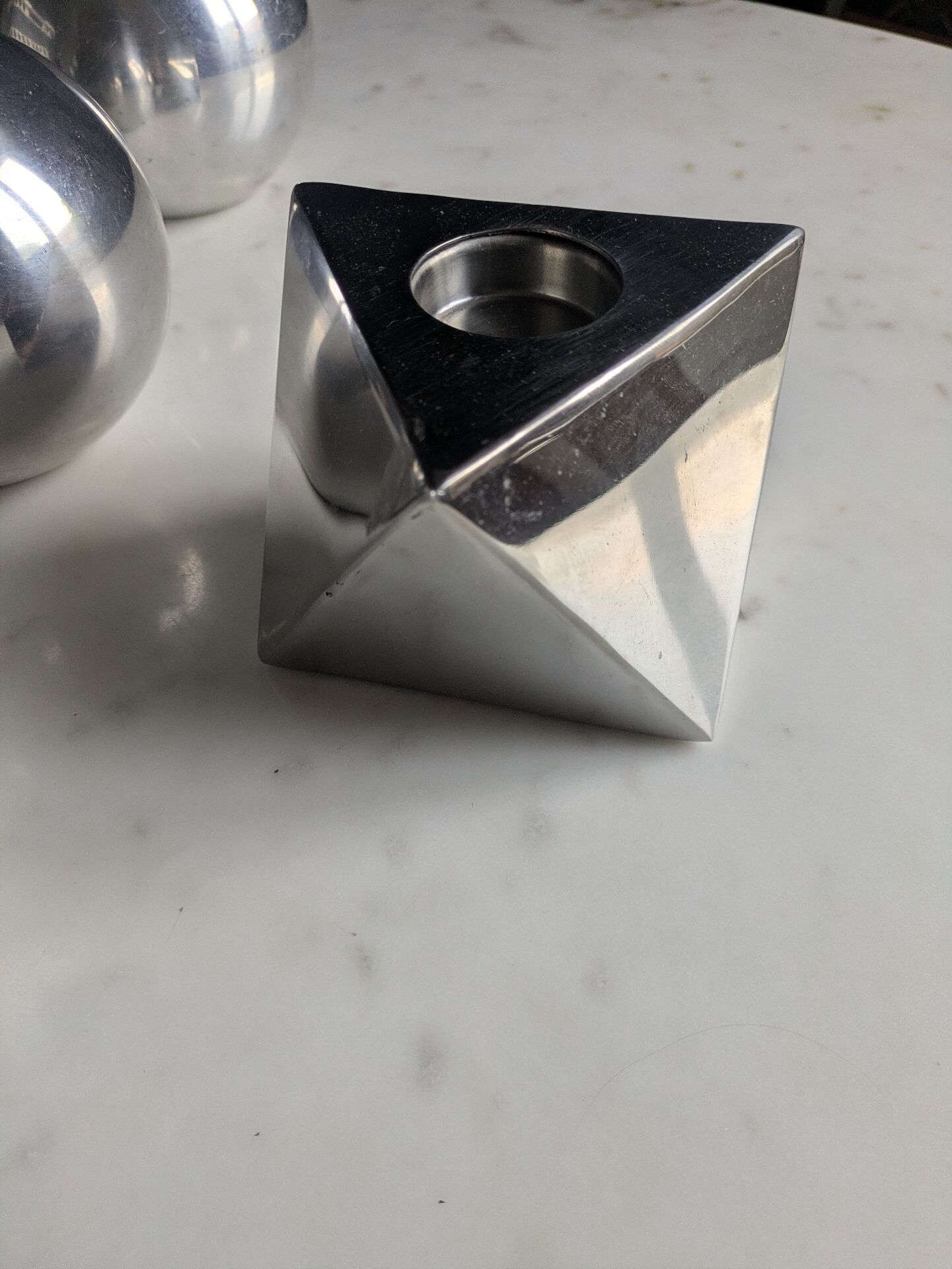 Set of vintage, collector and designer candle holders.
