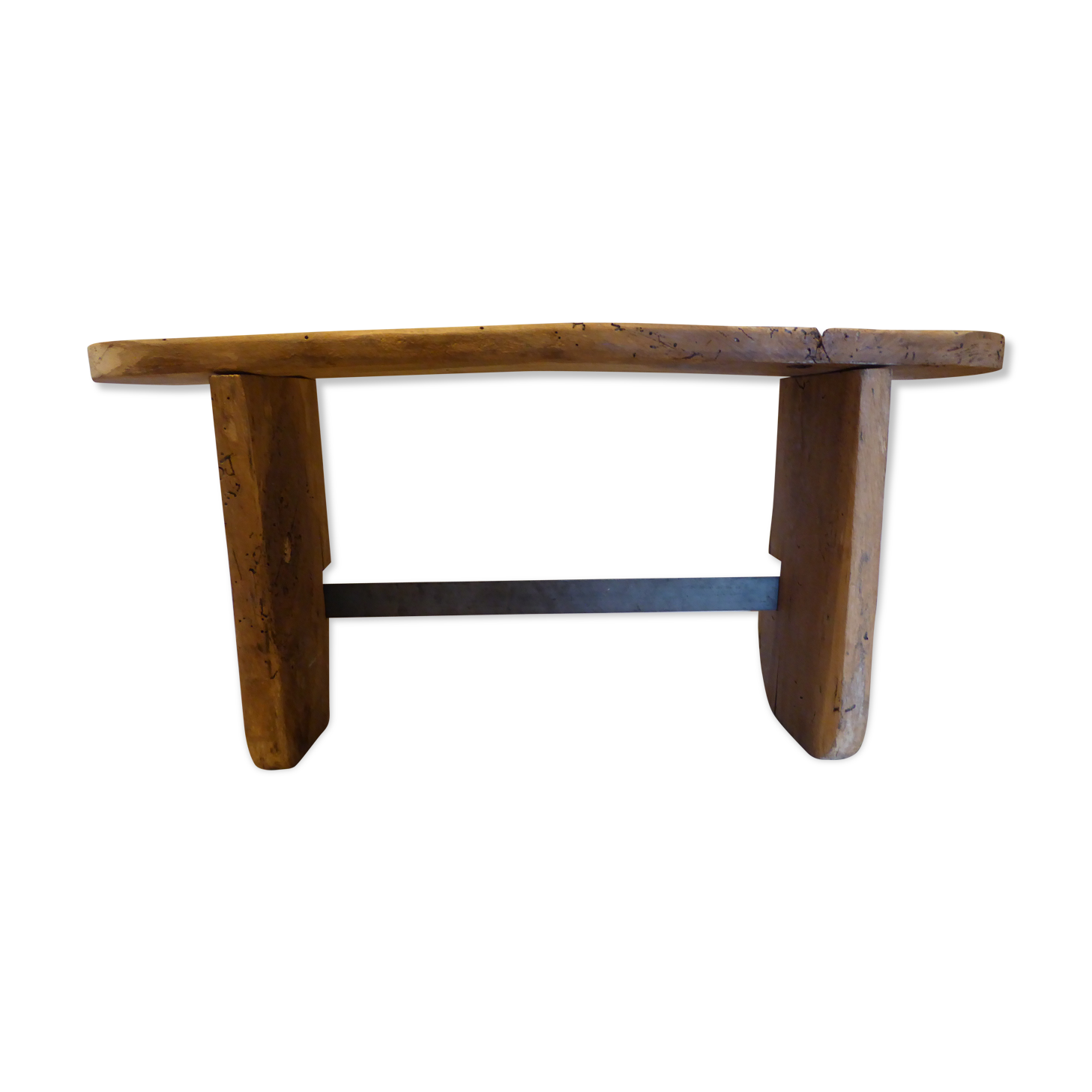 wooden bench old solid walnut