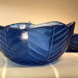 Vintage fruit cups leaf shape - royal blue