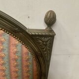 Louis XVI style bed in patinated beech, 20th century