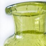 Blown and bubbled glass vase