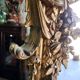 Large Louis XV gilded shell mirror from the 19th century
