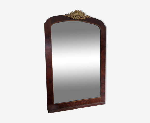 Miroir biseauté cadre loupe d'orme 1950 65x98cm | Selency