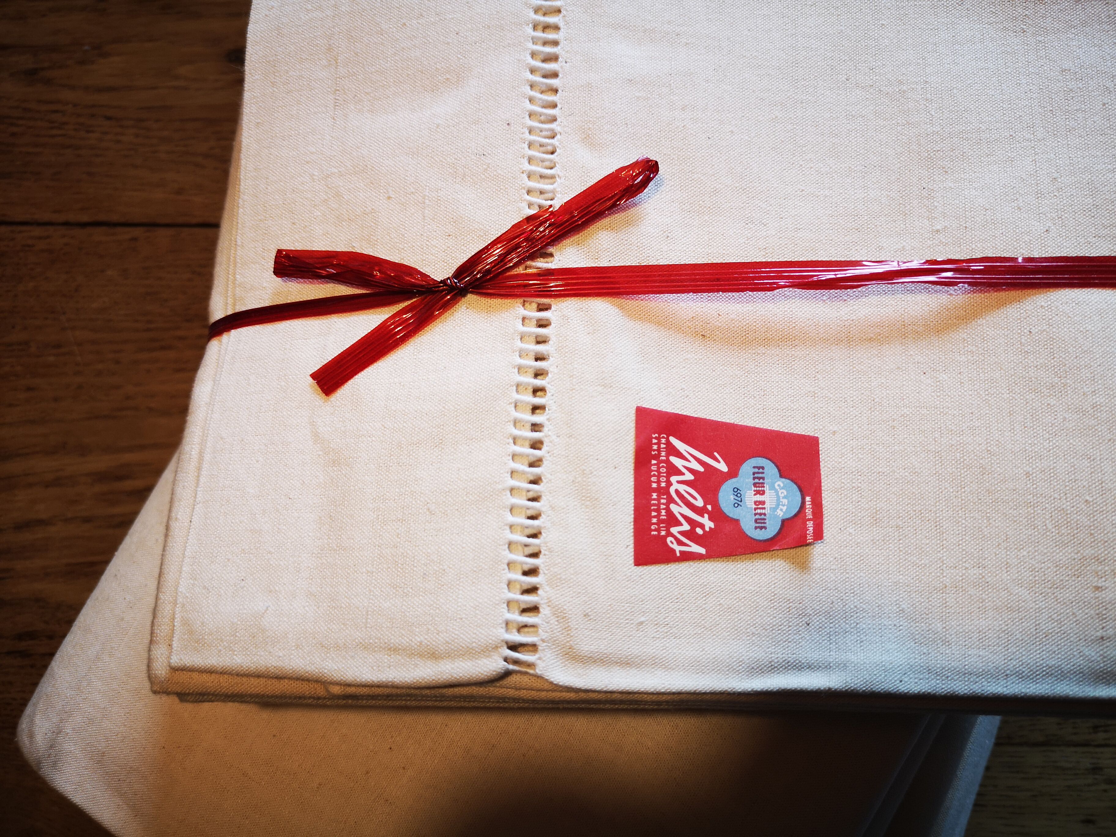 Lot of 6 old sheets in métis 285 x 200 cm