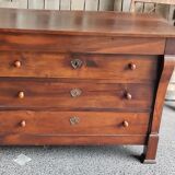 Walnut directoire chest of drawers, lacrosse